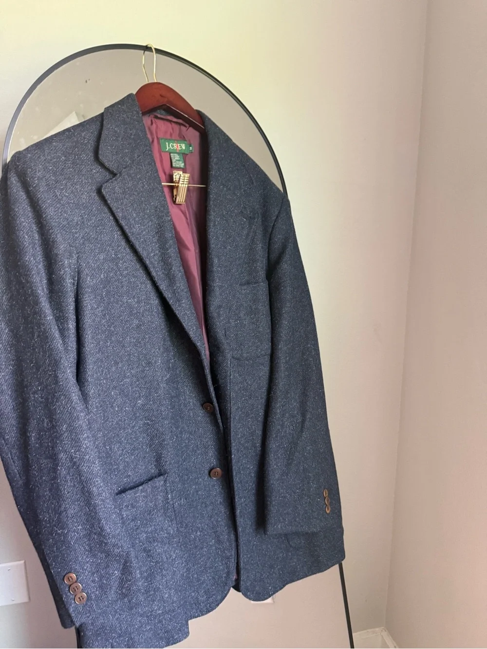 Vintage 70's 80’s J Crew Three Pocket Blazer Sport Coat Mohair Wool medium